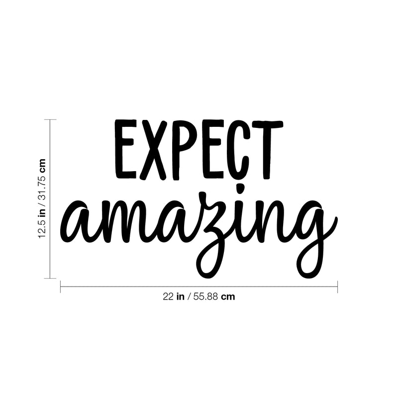 Vinyl Wall Art Decal - Expect Amazing - 12.5" x 22" - Modern Inspirational Cute Quote Sticker For Nursery Kids Room Baby Bedroom Playroom Classroom Decor 4