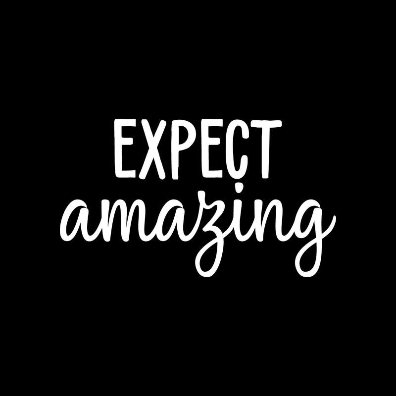 Vinyl Wall Art Decal - Expect Amazing - 12.5" x 22" - Modern Inspirational Cute Quote Sticker For Nursery Kids Room Baby Bedroom Playroom Classroom Decor 1