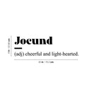 Vinyl Wall Art Decal - Jocund Definition - 9" x 30" - Trendy Inspirational Love Quote Sticker For Romance Couples Home Bedroom Living Room Coffee Shop Store Decor 4
