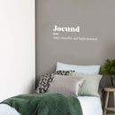 Vinyl Wall Art Decal - Jocund Definition - 9" x 30" - Trendy Inspirational Love Quote Sticker For Romance Couples Home Bedroom Living Room Coffee Shop Store Decor 3