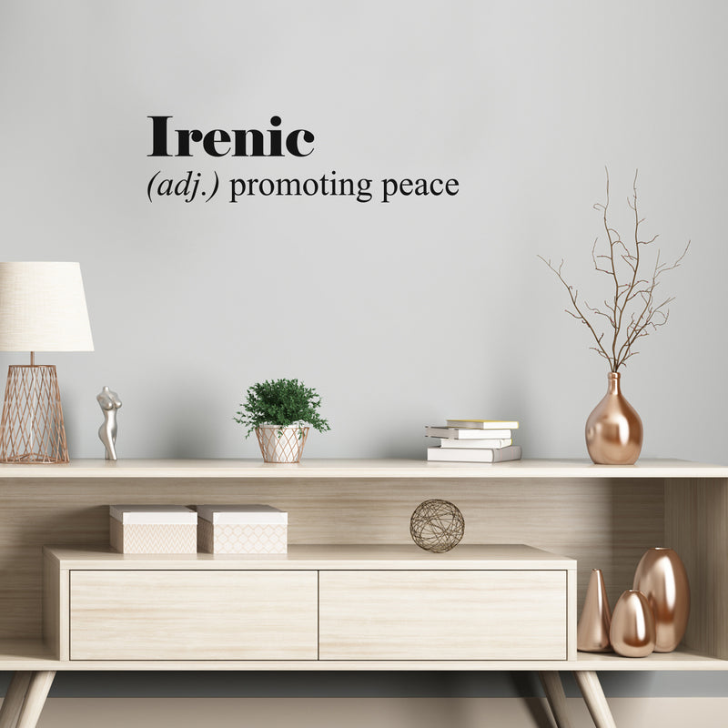 Vinyl Wall Art Decal - Irenic Definition - 8" x 30" - Trendy Motivational Minimal Positive Quote Sticker For Home Office Bedroom Living Room Coffee Shop Store Decor 2