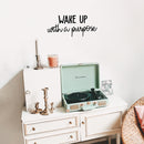 Vinyl Wall Art Decal - Wake Up With A Purpose - Modern Inspirational Cute Positive Quote Sticker For Home Bedroom Closet Living Room Kids Room Playroom Work Office Decor 2