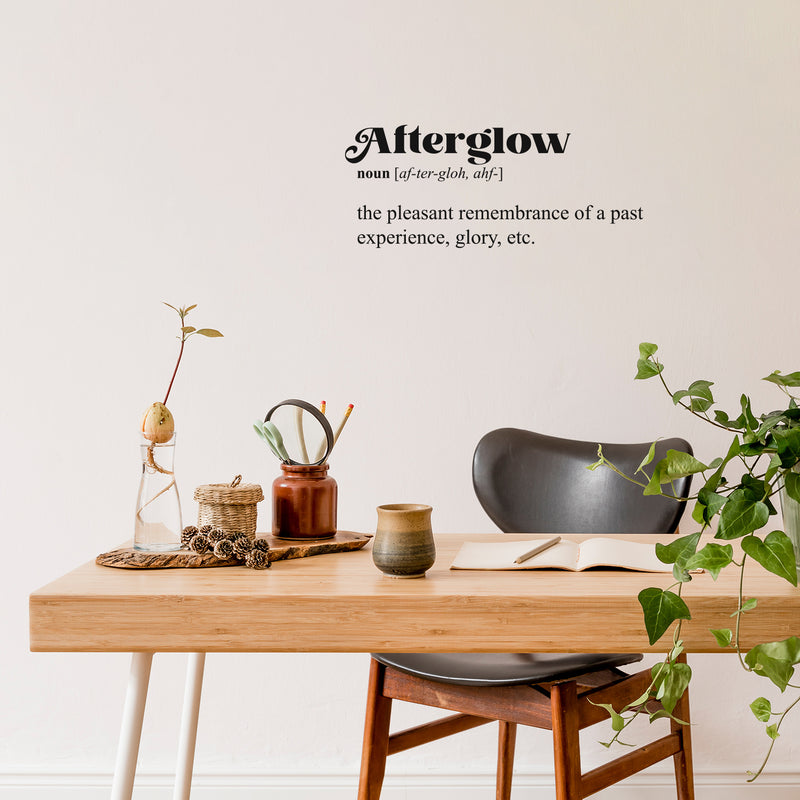 Vinyl Wall Art Decal - Afterglow Definition - 10" x 24" - Trendy Motivational Minimal Life Quote Sticker For Home Bedroom Living Room Work Office Coffee Shop Store Decor 2