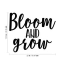 Vinyl Wall Art Decal - Bloom And Grow - 18.5" x 22" - Trendy Motivational Cute Optimistic Quote Sticker For Home  Bedroom Closet Playroom Living Room Office Classroom Coffee Shop Decor 4