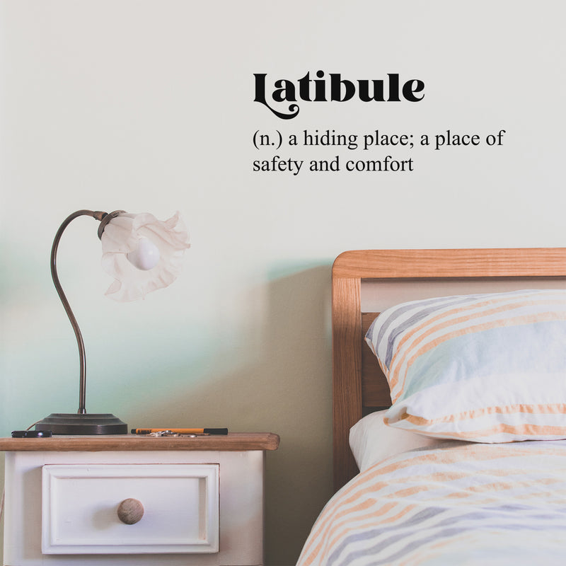 Vinyl Wall Art Decal - Latibule Definition - 10" x 24" - Modern Inspirational Cute Quote Sticker For Family Home Living Room Couple Bedroom Entryway Apartment Decor 3