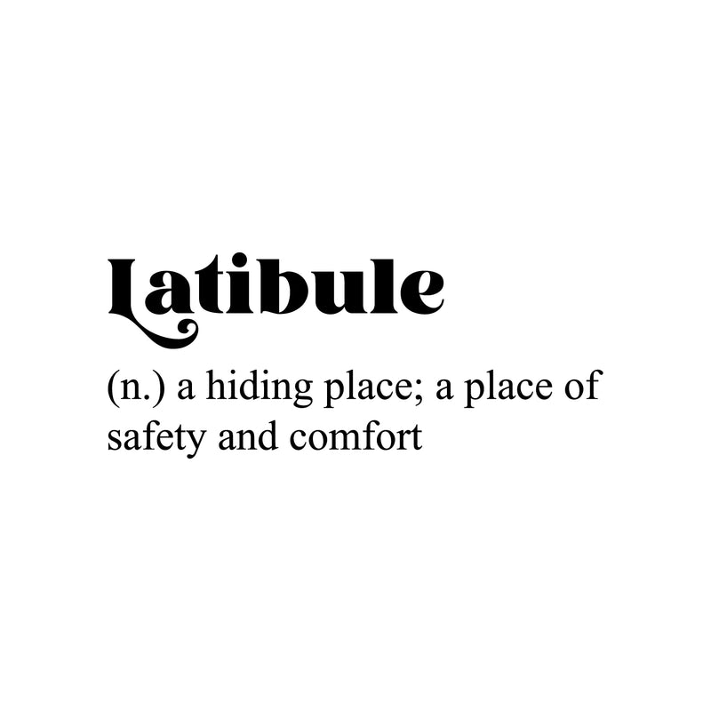 Vinyl Wall Art Decal - Latibule Definition - 10" x 24" - Modern Inspirational Cute Quote Sticker For Family Home Living Room Couple Bedroom Entryway Apartment Decor 1