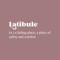 Vinyl Wall Art Decal - Latibule Definition - 10" x 24" - Modern Inspirational Cute Quote Sticker For Family Home Living Room Couple Bedroom Entryway Apartment Decor 1