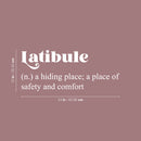Vinyl Wall Art Decal - Latibule Definition - 10" x 24" - Modern Inspirational Cute Quote Sticker For Family Home Living Room Couple Bedroom Entryway Apartment Decor 4