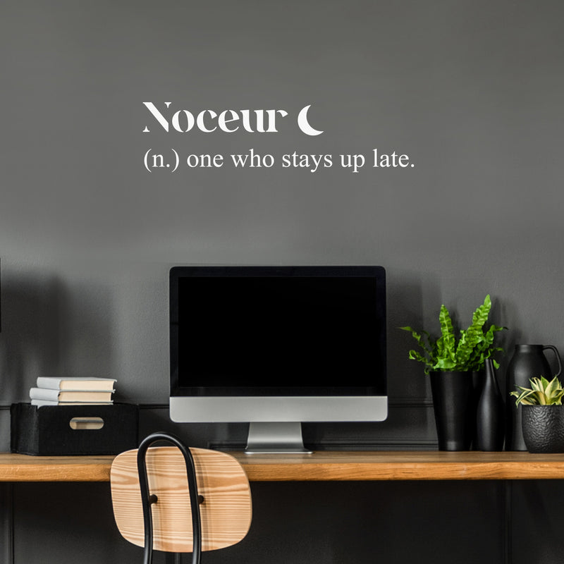 Vinyl Wall Art Decal - Noceur Definition - 8" x 30" - Modern Inspirational Cute Quote Sticker For Family Home Living Room Couple Bedroom Entryway Apartment Decor 3