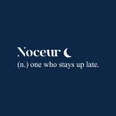 Vinyl Wall Art Decal - Noceur Definition - 8" x 30" - Modern Inspirational Cute Quote Sticker For Family Home Living Room Couple Bedroom Entryway Apartment Decor 1