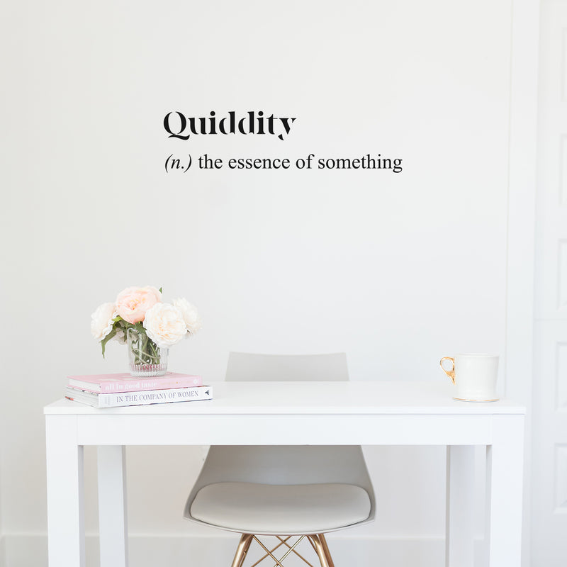 Vinyl Wall Art Decal - Quiddity Definition - Modern Inspirational Cute Quote Sticker For Family Home Office Living Room Bedroom Apartment Decor 3