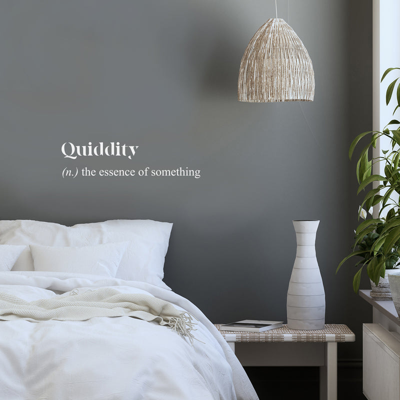 Vinyl Wall Art Decal - Quiddity Definition - 8" x 30" - Modern Inspirational Cute Quote Sticker For Family Home Office Living Room Bedroom Apartment Decor 3