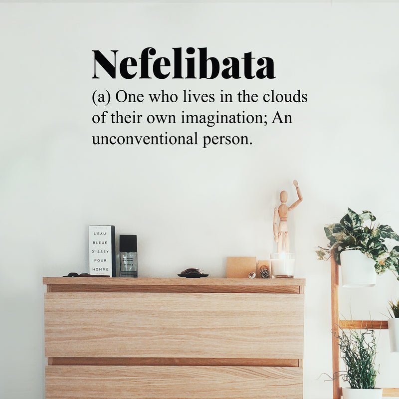 Vinyl Wall Art Decal - Nefelibata Definition - 14" x 30" - Trendy Motivational Minimal Positive Quote Sticker For Home Office Bedroom Living Room Coffee Shop Store Decor 2