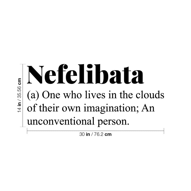 Vinyl Wall Art Decal - Nefelibata Definition - Trendy Motivational Minimal Positive Quote Sticker For Home Office Bedroom Living Room Coffee Shop Store Decor 4