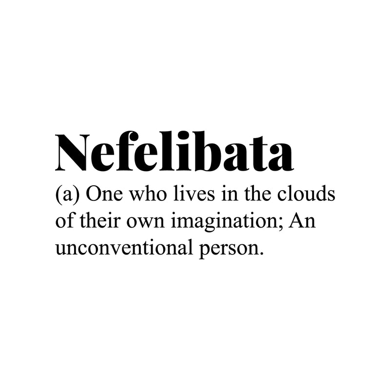 Vinyl Wall Art Decal - Nefelibata Definition - 14" x 30" - Trendy Motivational Minimal Positive Quote Sticker For Home Office Bedroom Living Room Coffee Shop Store Decor 1