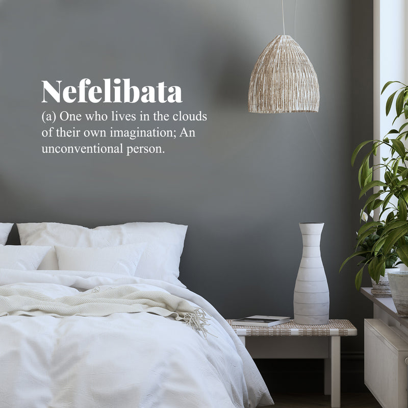 Vinyl Wall Art Decal - Nefelibata Definition - 14" x 30" - Trendy Motivational Minimal Positive Quote Sticker For Home Office Bedroom Living Room Coffee Shop Store Decor 2