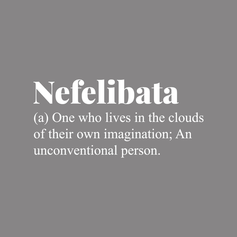 Vinyl Wall Art Decal - Nefelibata Definition - 14" x 30" - Trendy Motivational Minimal Positive Quote Sticker For Home Office Bedroom Living Room Coffee Shop Store Decor 1