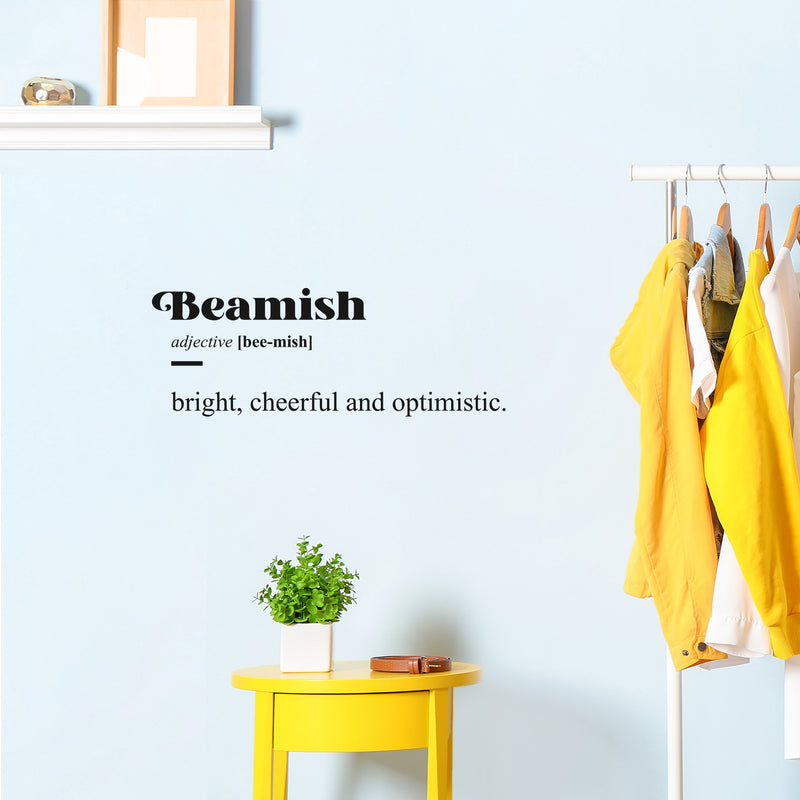 Vinyl Wall Art Decal - Beamish Definition - - Modern Motivational Optimism Quote Sticker Minimal Design For Home Office Bedroom Living Room Coffee Shop Store Decor 2