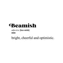 Vinyl Wall Art Decal - Beamish Definition - - Modern Motivational Optimism Quote Sticker Minimal Design For Home Office Bedroom Living Room Coffee Shop Store Decor 1