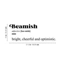 Vinyl Wall Art Decal - Beamish Definition - 10" x 27.5" - Modern Motivational Optimism Quote Sticker Minimal Design For Home Office Bedroom Living Room Coffee Shop Store Decor 4