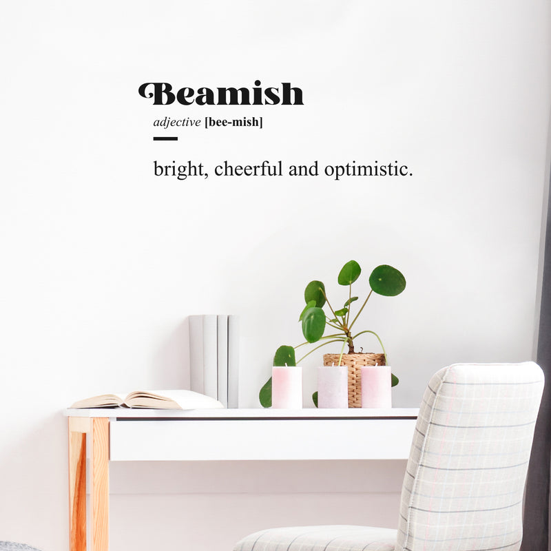 Vinyl Wall Art Decal - Beamish Definition - - Modern Motivational Optimism Quote Sticker Minimal Design For Home Office Bedroom Living Room Coffee Shop Store Decor 3