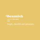 Vinyl Wall Art Decal - Beamish Definition - 10" x 27.5" - Modern Motivational Optimism Quote Sticker Minimal Design For Home Office Bedroom Living Room Coffee Shop Store Decor 1