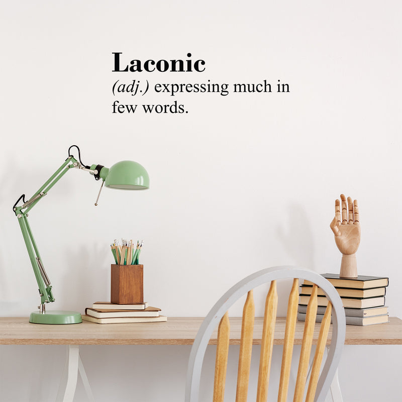 Vinyl Wall Art Decal - Laconic Definition - 8. Trendy Motivational Positive Quote Sticker Minimal Design For Home Office Bedroom Living Room Coffee Shop Store Decor 2