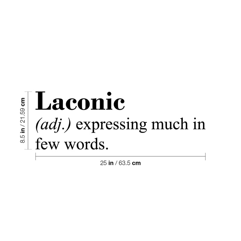 Vinyl Wall Art Decal - Laconic Definition - 8. Trendy Motivational Positive Quote Sticker Minimal Design For Home Office Bedroom Living Room Coffee Shop Store Decor 4