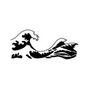 Vinyl Wall Art Decal - Kanagawa Wave - 22" x 50.5" - Trendy Cute Relaxing Ocean Design Stickers For Kids Room Playroom Bedroom Classroom Living Room Office Coffee Shop Decor 1