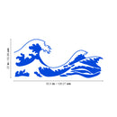 Vinyl Wall Art Decal - Kanagawa Wave - 22" x 50.5" - Trendy Cute Relaxing Ocean Design Stickers For Kids Room Playroom Bedroom Classroom Living Room Office Coffee Shop Decor 4