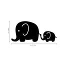 Vinyl Wall Art Decal - Mom And Baby Elephant - Trendy Cute Animal Quote Sticker For Moms Car Window Home Office Laptop Notebook Kids Room Light Switch Mirror Decor 4