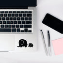 Vinyl Wall Art Decal - Mom And Baby Elephant - 2" x 4" - Trendy Cute Animal Quote Sticker For Moms Car Window Home Office Laptop Notebook Kids Room Light Switch Mirror Decor 2