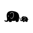 Vinyl Wall Art Decal - Mom And Baby Elephant - Trendy Cute Animal Quote Sticker For Moms Car Window Home Office Laptop Notebook Kids Room Light Switch Mirror Decor 1