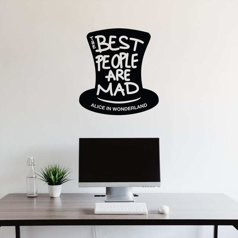 Vinyl Wall Art Decal - The Best People Are Mad - 24" x 22" - Modern Inspirational Positive Quote Sticker Star Icons For Home Bedroom Living Room Home Office Store Decor 3