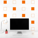 Set Of 12 Vinyl Wall Art Decal - Square Patterns - 4.3" x 4.3" Each - Minimal Adhesive Sticker Modern Geometric Design For Home Work Office Bedroom Living Room Store Decor 2