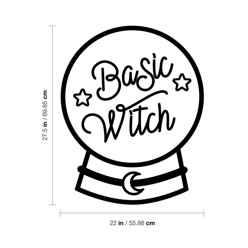 Vinyl Wall Art Decal - Basic Witch - 27.5" x 22" - Trendy Motivational Funny Women Quote Sticker For Woman Sarcasm Home Office Girl Bedroom Living Room Apartment Decor 4