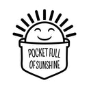 Vinyl Wall Art Decal - Pocket Full Of Sunshine - Modern Motivational Positive Quote Sticker For Teen Bedroom Kids Room Home Office Living Store Decor 1