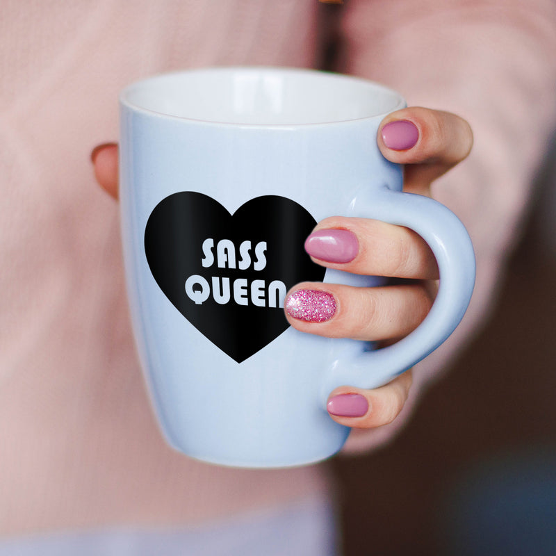 Vinyl Wall Art Decal - Sass Queen - 3.- Cute Trendy Inspirational Positive Girly Quote Sticker For Woman Girls Bedroom Closet Living Room Office Coffee Shop Feminine Decor 2