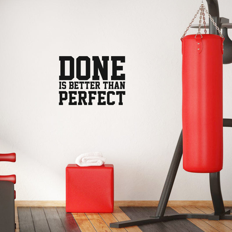 Vinyl Wall Art Decal - Done Is Better Than Perfect - Motivational Quote - Home Living Room Bedroom Office Dorm Room Sticker Decoration - Peel And Stick Life Quotes Decal 2