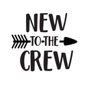 Vinyl Wall Art Decal - New To The Crew - 19.5" x 22" - Modern Inspirational Cute Quote Sticker For Nursery Kids Room Baby Bedroom Playroom Classroom Decor 1