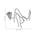 Vinyl Wall Art Decal - Sexy Pizza Silhouette - Trendy Urban Modern Feminine Body Cute Inspirational Quote Sticker For Dining Room Restaurant Office Kitchen Coffee Shop Store Decor 4