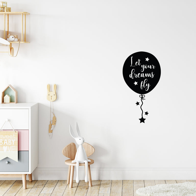 Vinyl Wall Art Decal - Let your Dreams Fly - Trendy Motivational Positive Quote Sticker For Office Store Coffee Shop Living Room Playroom Decor 2