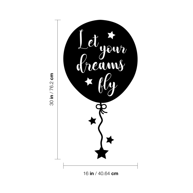 Vinyl Wall Art Decal - Let your Dreams Fly - Trendy Motivational Positive Quote Sticker For Office Store Coffee Shop Living Room Playroom Decor 4