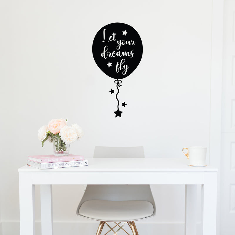 Vinyl Wall Art Decal - Let your Dreams Fly - 30" x 16" - Trendy Motivational Positive Quote Sticker For Office Store Coffee Shop Living Room Playroom Decor 3