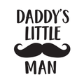 Vinyl Wall Art Decal - Daddy's Little Man - Modern Inspirational Cute Quote Sweet Father Son Boys Mustache Shape Sticker For Home Nursery Kids Room Baby Bedroom Playroom Classroom Decor 1