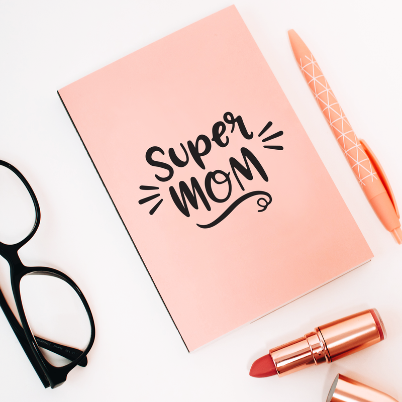 Vinyl Wall Art Decal - Super Mom - 3" x 4.5" - Cute Trendy Inspirational Positive Girly Quote Sticker For Moms Nursery Girls  Baby Bedroom Playroom Living Room Office Feminine Decor 3