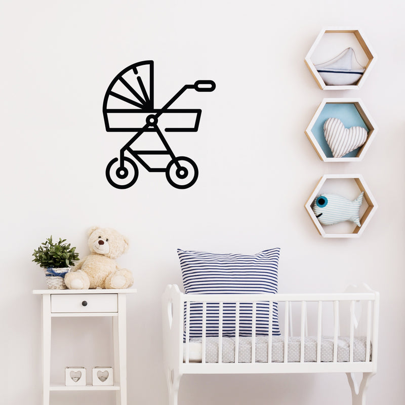 Vinyl Wall Art Decal - Baby Stroller  - 25" x 22" - Modern Inspirational Cute Quote Sticker For Nursery Kids Room Baby Bedroom Playroom Classroom Daycare Preschool Decor 3