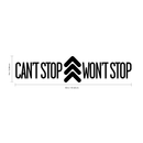 Vinyl Wall Art Decal - Can't Stop Won't Stop - Trendy Motivational Arrow Icon Quote Sticker For Home Workout Gym Bedroom Work Office Exercise Room Classroom Decor 4