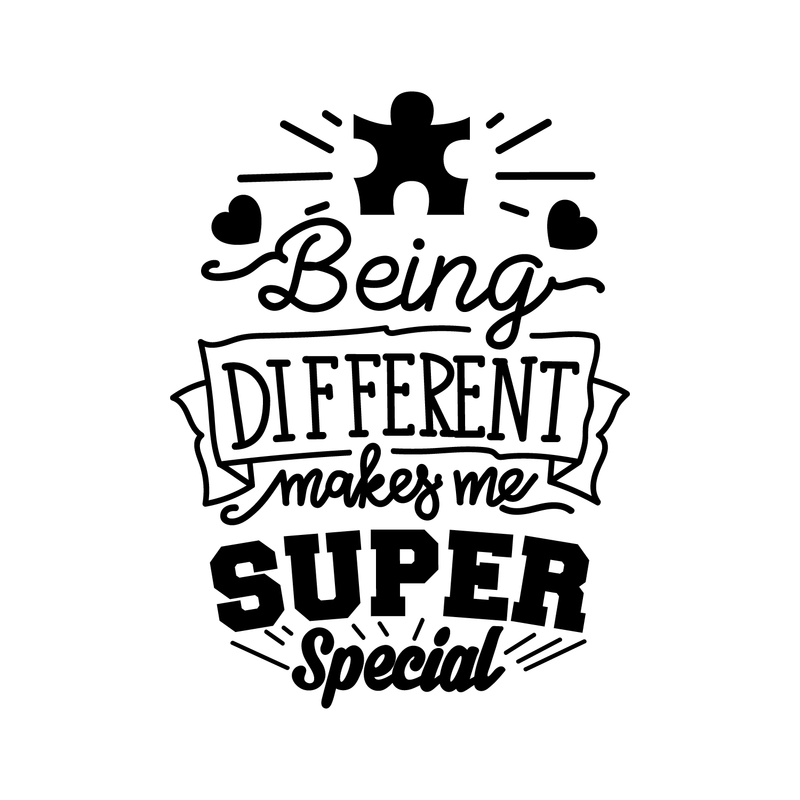 Vinyl Wall Art Decal - Being Different Makes Me Super Special - 28" x 21" - Trendy Good Vibes Motivational Optimistic Quote Sticker For Bedroom Kids Room Living Room Playroom Office Classroom Decor 1