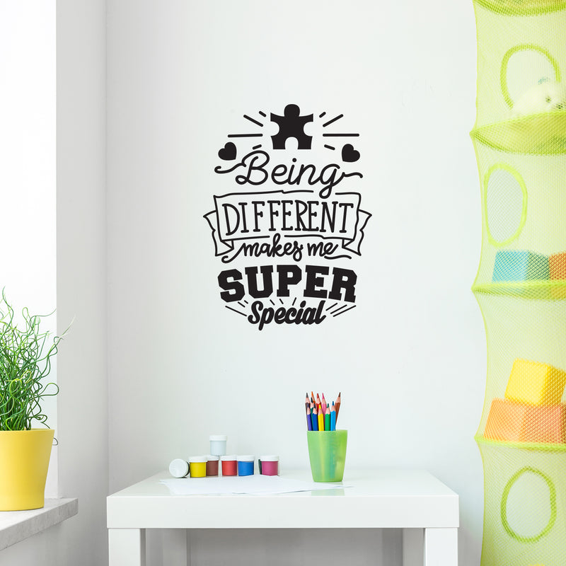 Vinyl Wall Art Decal - Being Different Makes Me Super Special - 28" x 21" - Trendy Good Vibes Motivational Optimistic Quote Sticker For Bedroom Kids Room Living Room Playroom Office Classroom Decor 3